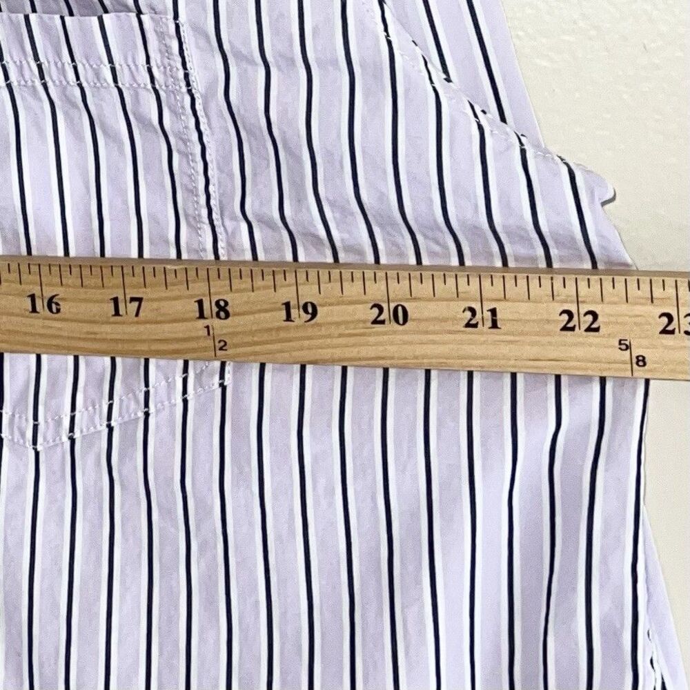 J Crew Garcon Classic Fit Shirt Plus Size 14 Top Striped Lavender Button Up - Picture 6 of 9